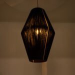 GLOBOSTAR® SALERNO 02078 Boho Κρεμαστό Φωτιστικό Οροφής με Ντουί 1 x E27 AC 220-240V IP20 - Μαύρο & Μπεζ - Μ50 x Π50 x Υ80cm - Image 3