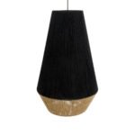 GLOBOSTAR® SALERNO 02080 Boho Κρεμαστό Φωτιστικό Οροφής με Ντουί 1 x E27 AC 220-240V IP20 - Μαύρο & Μπεζ - Μ50 x Π50 x Υ80cm - Image 7