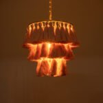 GLOBOSTAR® MISSOULA 02086 Boho Κρεμαστό Φωτιστικό Οροφής με Ντουί 1 x E27 AC 220-240V IP20 - Ροζ & Χρυσό - Μ30 x Π30 x Υ40cm - Image 3