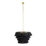 GLOBOSTAR® MISSOULA 02091 Boho Κρεμαστό Φωτιστικό Οροφής με Ντουί 1 x E27 AC 220-240V IP20 - Μαύρο & Χρυσό - Μ60 x Π60 x Υ40cm - Image 4