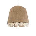 GLOBOSTAR® PUERTORICO 02093 Boho Κρεμαστό Φωτιστικό Οροφής με Ντουί 3 x E27 AC 220-240V IP20 - Μπεζ - Μ80 x Π80 x Υ80cm - Image 2