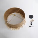 GLOBOSTAR® PUERTORICO 02094 Boho Κρεμαστό Φωτιστικό Οροφής με Ντουί 1 x E27 AC 220-240V IP20 - Μπεζ & Λευκό - Μ50 x Π50 x Υ27cm - Image 9