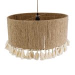 GLOBOSTAR® PUERTORICO 02094 Boho Κρεμαστό Φωτιστικό Οροφής με Ντουί 1 x E27 AC 220-240V IP20 - Μπεζ & Λευκό - Μ50 x Π50 x Υ27cm - Image 7
