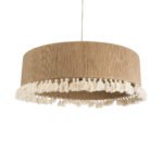 GLOBOSTAR® PUERTORICO 02095 Boho Κρεμαστό Φωτιστικό Οροφής με Ντουί 3 x E27 AC 220-240V IP20 - Μπεζ - Μ80 x Π80 x Υ27cm - Image 2