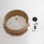 GLOBOSTAR® PUERTORICO 02096 Boho Κρεμαστό Φωτιστικό Οροφής με Ντουί 1 x E27 AC 220-240V IP20 - Μπεζ & Ροζ - Μ50 x Π50 x Υ27cm - Image 10