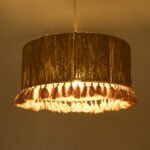 GLOBOSTAR® PUERTORICO 02096 Boho Κρεμαστό Φωτιστικό Οροφής με Ντουί 1 x E27 AC 220-240V IP20 - Μπεζ & Ροζ - Μ50 x Π50 x Υ27cm - Image 3