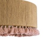 GLOBOSTAR® PUERTORICO 02096 Boho Κρεμαστό Φωτιστικό Οροφής με Ντουί 1 x E27 AC 220-240V IP20 - Μπεζ & Ροζ - Μ50 x Π50 x Υ27cm - Image 8