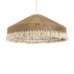 GLOBOSTAR® PUERTORICO 02099 Boho Κρεμαστό Φωτιστικό Οροφής με Ντουί 3 x E27 AC 220-240V IP20 - Μπεζ & Λευκό - Μ80 x Π80 x Υ35cm - Image 2