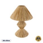 GLOBOSTAR® LUANA 02107 Boho Επιτραπέζιο Φωτιστικό Πορτατίφ με Ντουί 1 x E27 AC 220-240V IP20 - Μπεζ - Μ40 x Π40 x Υ50cm