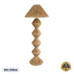 GLOBOSTAR® LUANA 02108 Boho Επιδαπέδιο Φωτιστικό με Ντουί 1 x E27 AC 220-240V IP20 - Μπεζ - Μ60 x Π60 x Υ150cm