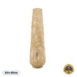 GLOBOSTAR® MAMIZU 02109 Boho Επιδαπέδιο Φωτιστικό με Ντουί 1 x E27 AC 220-240V IP20 - Μπεζ - Μ28 x Π28 x Υ93cm