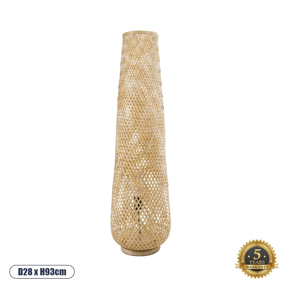 02109_0 GLOBOSTAR® MAMIZU 02109 Boho Επιδαπέδιο Φωτιστικό με Ντουί 1 x E27 AC 220-240V IP20 - Μπεζ - Μ28 x Π28 x Υ93cm - Image 1