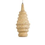 GLOBOSTAR® MAUI 02114 Boho Κρεμαστό Φωτιστικό Οροφής με Ντουί 1 x E27 AC 220-240V IP20 - Μπεζ - Μ30 x Π30 x Y77cm - Image 5