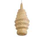 GLOBOSTAR® MAUI 02114 Boho Κρεμαστό Φωτιστικό Οροφής με Ντουί 1 x E27 AC 220-240V IP20 - Μπεζ - Μ30 x Π30 x Y77cm - Image 6