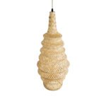 GLOBOSTAR® MAUI 02114 Boho Κρεμαστό Φωτιστικό Οροφής με Ντουί 1 x E27 AC 220-240V IP20 - Μπεζ - Μ30 x Π30 x Y77cm - Image 7