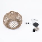 GLOBOSTAR® ECUADOR 02115 Boho Κρεμαστό Φωτιστικό Οροφής με Ντουί 1 x E27 AC 220-240V IP20 - Μπεζ - Μ35 x Π35 x Υ28cm - Image 10