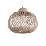 GLOBOSTAR® ECUADOR 02115 Boho Κρεμαστό Φωτιστικό Οροφής με Ντουί 1 x E27 AC 220-240V IP20 - Μπεζ - Μ35 x Π35 x Υ28cm - Image 2