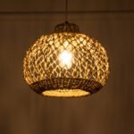 GLOBOSTAR® ECUADOR 02115 Boho Κρεμαστό Φωτιστικό Οροφής με Ντουί 1 x E27 AC 220-240V IP20 - Μπεζ - Μ35 x Π35 x Υ28cm - Image 3