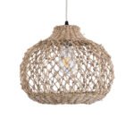 GLOBOSTAR® ECUADOR 02115 Boho Κρεμαστό Φωτιστικό Οροφής με Ντουί 1 x E27 AC 220-240V IP20 - Μπεζ - Μ35 x Π35 x Υ28cm - Image 5