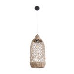 GLOBOSTAR® ECUADOR 02116 Boho Κρεμαστό Φωτιστικό Οροφής με Ντουί 1 x E27 AC 220-240V IP20 - Μπεζ - Μ23 x Π23 x Υ50cm - Image 4