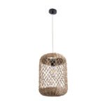 GLOBOSTAR® ECUADOR 02117 Boho Κρεμαστό Φωτιστικό Οροφής με Ντουί 1 x E27 AC 220-240V IP20 - Μπεζ - Μ28 x Π28 x Υ40cm - Image 4