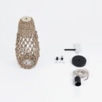 GLOBOSTAR® ECUADOR 02119 Boho Κρεμαστό Φωτιστικό Οροφής με Ντουί 1 x E27 AC 220-240V IP20 - Μπεζ - Μ15 x Π15 x Υ35cm - Image 10