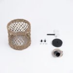 GLOBOSTAR® ECUADOR 02120 Boho Κρεμαστό Φωτιστικό Οροφής με Ντουί 1 x E27 AC 220-240V IP20 - Μπεζ - Μ20 x Π20 x Υ20cm - Image 10