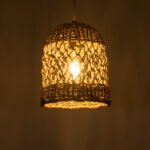 GLOBOSTAR® ECUADOR 02121 Boho Κρεμαστό Φωτιστικό Οροφής με Ντουί 1 x E27 AC 220-240V IP20 - Μπεζ - Μ20 x Π20 x Υ25cm - Image 3