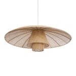 GLOBOSTAR® ZORA 02140 Boho Κρεμαστό Φωτιστικό Οροφής με Ντουί 1 x E27 AC 220-240V IP20 - Μπεζ - Μ120 x Π120 x Υ40cm - Image 6
