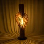 GLOBOSTAR® MIHIRO 02150 Boho Επιδαπέδιο Φωτιστικό με Ντουί 1 x E27 AC 220-240V IP20 - Καφέ & Μαύρο - Μ48 x Π48 x Υ120cm - Image 3