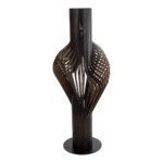 GLOBOSTAR® MIHIRO 02151 Boho Επιδαπέδιο Φωτιστικό με Ντουί 1 x E27 AC 220-240V IP20 - Καφέ & Μαύρο - Μ48 x Π48 x Υ120cm - Image 4