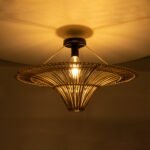 GLOBOSTAR® PALERMO 02152 Boho Κρεμαστό Φωτιστικό Οροφής με Ντουί 1 x E27 AC 220-240V IP20 - Μπεζ - Μ60 x Π60 x Υ36cm - Image 3