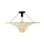 GLOBOSTAR® PALERMO 02152 Boho Κρεμαστό Φωτιστικό Οροφής με Ντουί 1 x E27 AC 220-240V IP20 - Μπεζ - Μ60 x Π60 x Υ36cm - Image 4