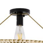 GLOBOSTAR® PALERMO 02152 Boho Κρεμαστό Φωτιστικό Οροφής με Ντουί 1 x E27 AC 220-240V IP20 - Μπεζ - Μ60 x Π60 x Υ36cm - Image 8