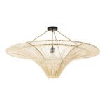 GLOBOSTAR® PALERMO 02153 Boho Φωτιστικό Οροφής με Ντουί 1 x E27 AC 220-240V IP20 - Μπεζ - Μ100 x Π100 x Υ55cm - Image 2