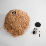 GLOBOSTAR® GUADELOUPE 02154 Boho Κρεμαστό Φωτιστικό Οροφής με Ντουί 1 x E27 AC 220-240V IP20 - Μπεζ - Μ50 x Π50 x Υ40cm - Image 10