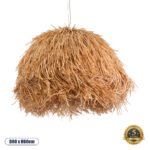 GLOBOSTAR® GUADELOUPE 02155 Boho Κρεμαστό Φωτιστικό Οροφής με Ντουί 1 x E27 AC 220-240V IP20 - Καφέ - Μ80 x Π80 x Υ60cm