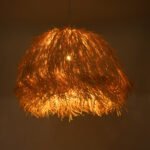 GLOBOSTAR® GUADELOUPE 02155 Boho Κρεμαστό Φωτιστικό Οροφής με Ντουί 1 x E27 AC 220-240V IP20 - Καφέ - Μ80 x Π80 x Υ60cm - Image 3