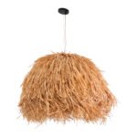 GLOBOSTAR® GUADELOUPE 02155 Boho Κρεμαστό Φωτιστικό Οροφής με Ντουί 1 x E27 AC 220-240V IP20 - Καφέ - Μ80 x Π80 x Υ60cm - Image 4