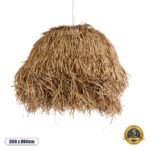 GLOBOSTAR® GUADELOUPE 02158 Boho Κρεμαστό Φωτιστικό Οροφής με Ντουί 1 x E27 AC 220-240V IP20 - Μπεζ - Μ80 x Π80 x Υ60cm