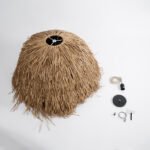 GLOBOSTAR® GUADELOUPE 02158 Boho Κρεμαστό Φωτιστικό Οροφής με Ντουί 1 x E27 AC 220-240V IP20 - Μπεζ - Μ80 x Π80 x Υ60cm - Image 10