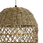 GLOBOSTAR® SAINTLUCIA 02160 Boho Κρεμαστό Φωτιστικό Οροφής με Ντουί 1 x E27 AC 220-240V IP20 - Μπεζ & Καφέ - Μ30 x Π30 x Υ90cm - Image 8