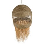 GLOBOSTAR® SAINTLUCIA 02161 Boho Κρεμαστό Φωτιστικό Οροφής με Ντουί 1 x E27 AC 220-240V IP20 - Μπεζ - Μ66 x Π66 x Υ120cm - Image 7