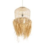 GLOBOSTAR® BASSETERRE 02162 Boho Κρεμαστό Φωτιστικό Οροφής με Ντουί 1 x E27 AC 220-240V IP20 - Μπεζ - Μ35 x Π35 x Υ60cm - Image 7