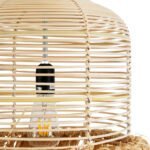 GLOBOSTAR® BASSETERRE 02162 Boho Κρεμαστό Φωτιστικό Οροφής με Ντουί 1 x E27 AC 220-240V IP20 - Μπεζ - Μ35 x Π35 x Υ60cm - Image 8