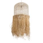 GLOBOSTAR® BASSETERRE 02163 Boho Κρεμαστό Φωτιστικό Οροφής με Ντουί 1 x E27 AC 220-240V IP20 - Μπεζ & Καφέ - Μ70 x Π70 x Υ170cm - Image 6