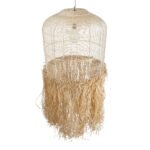 GLOBOSTAR® BASSETERRE 02163 Boho Κρεμαστό Φωτιστικό Οροφής με Ντουί 1 x E27 AC 220-240V IP20 - Μπεζ & Καφέ - Μ70 x Π70 x Υ170cm - Image 7