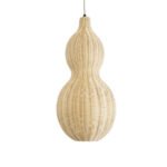 GLOBOSTAR® KINGSTOWN 02168 Boho Κρεμαστό Φωτιστικό Οροφής με Ντουί 1 x E27 AC 220-240V IP20 - Μπεζ - Μ30 x Π30 x Υ60cm - Image 5