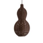 GLOBOSTAR® KINGSTOWN 02169 Boho Κρεμαστό Φωτιστικό Οροφής με Ντουί 1 x E27 AC 220-240V IP20 - Καφέ - Μ30 x Π30 x Υ60cm - Image 5