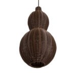 GLOBOSTAR® KINGSTOWN 02169 Boho Κρεμαστό Φωτιστικό Οροφής με Ντουί 1 x E27 AC 220-240V IP20 - Καφέ - Μ30 x Π30 x Υ60cm - Image 6